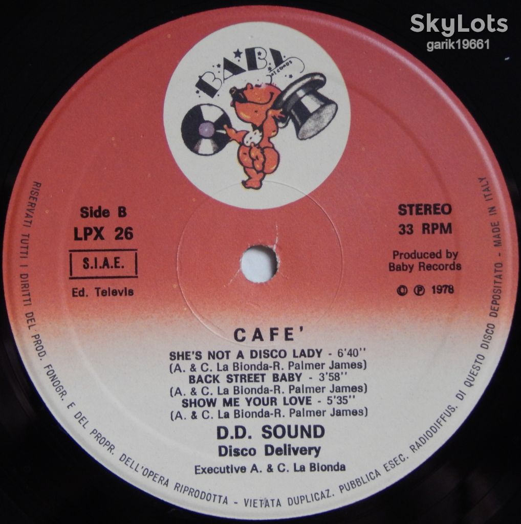 D.D. Sound – Cafe  (Baby Records – LPX 26, Italy) NM-/NM- - фото фото фото 4