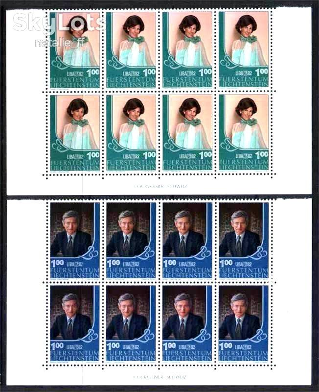 Лихтенштейн  1955 - 1956 г   MNH - личности - восьмиблоки - фото фото фото 0