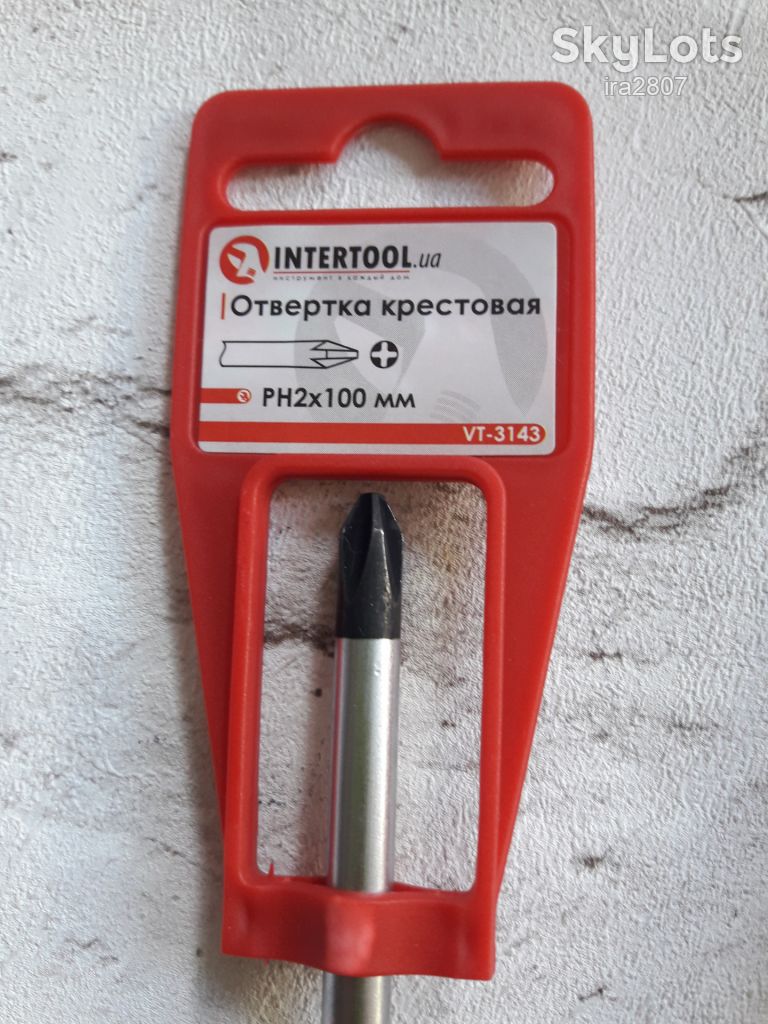 Викрутка хрестова PH2 * 100 мм INTERTOOL VT-3143 - фото фото фото 1