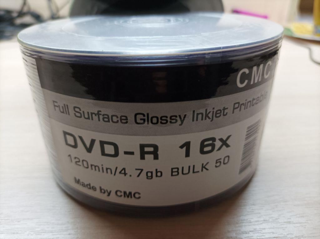 CMC 50 дисков DVD-R принтабельные с глянцевым покрытием Glossy Print.Тайвань - фото фото фото 0