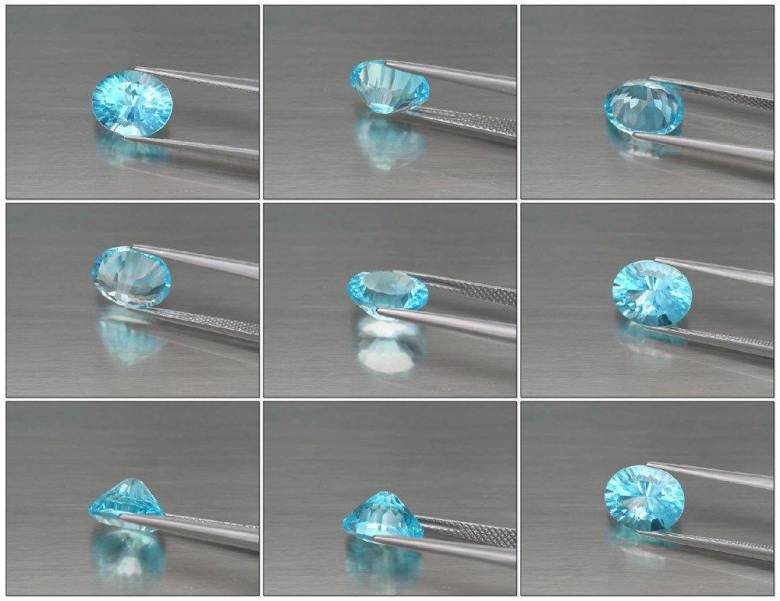 Натуральный топаз голубой  3.51ct 10x8mm - фото фото фото 1