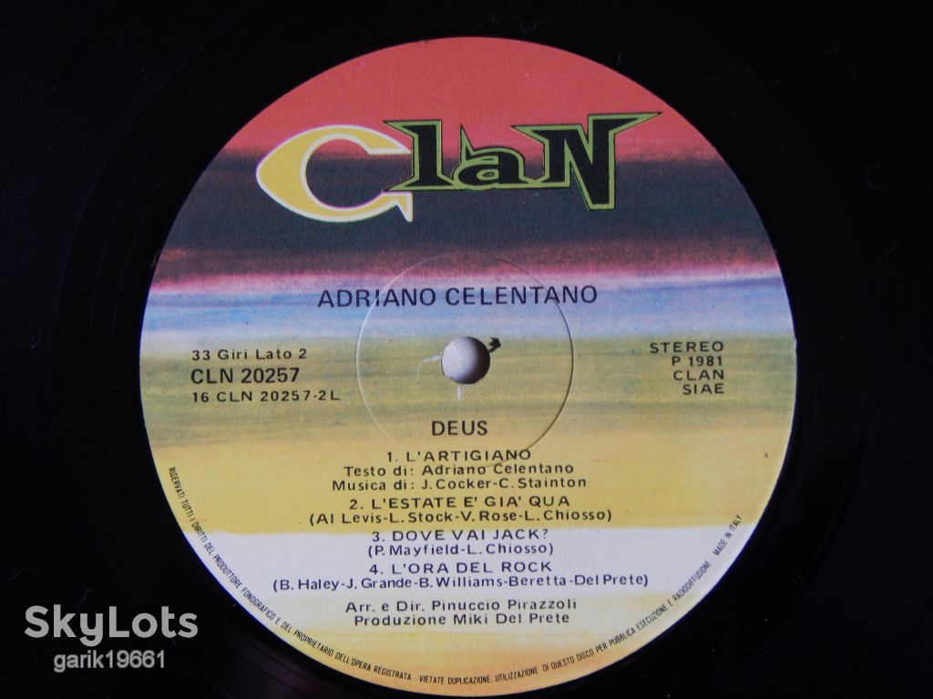 Adriano Celentano ‎– Deus  (Clan Celentano ‎– CLN 20257, I taly) insert EX+/EX+ - фото фото фото 4