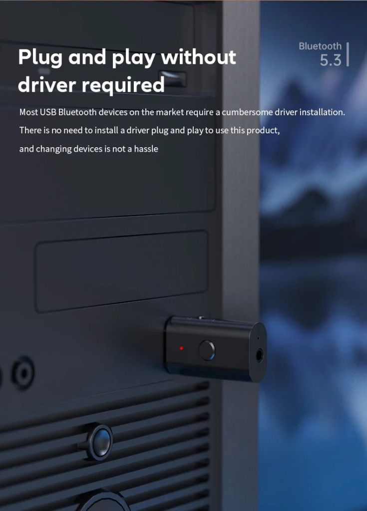 USB AUX адаптер 3в1 Bluetooth 5.3 стерео приёмник ресивер трансмиттер - фото фото фото 9