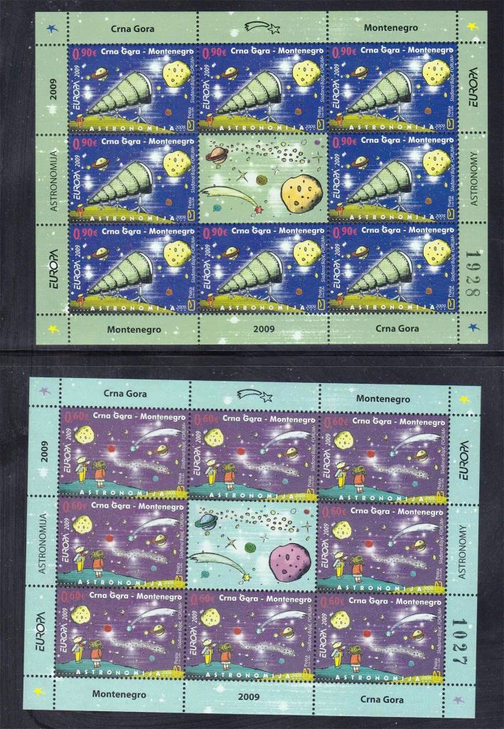 Космос.  Черногория  2009 г MNH - - фото фото фото 0