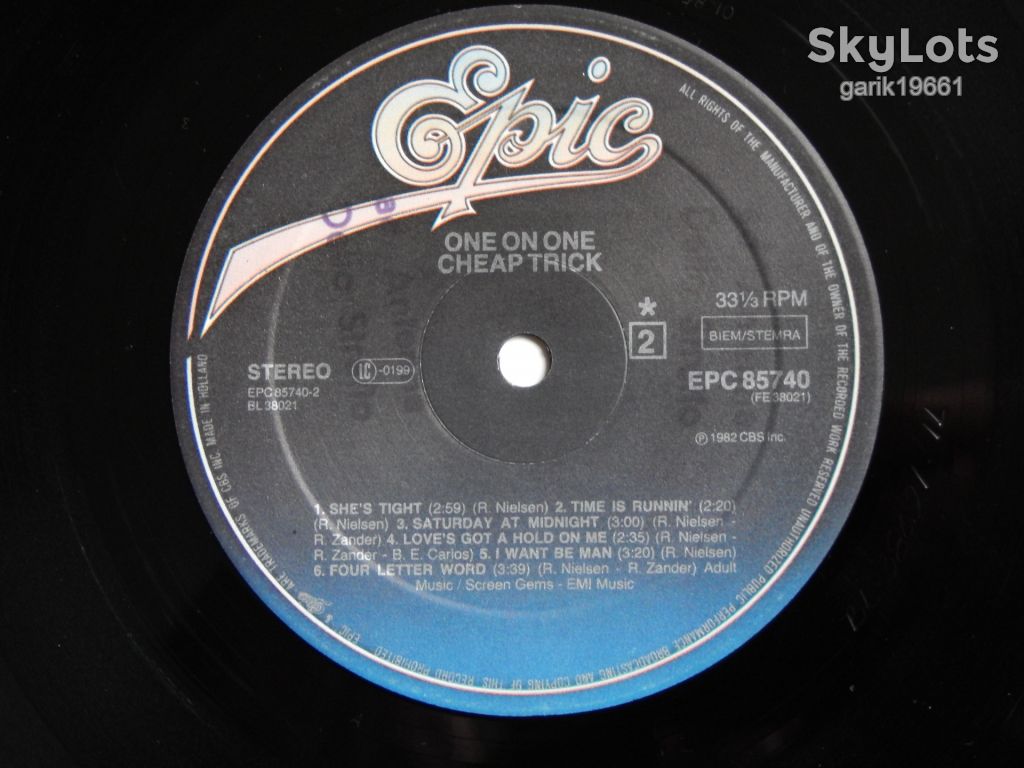 Cheap Trick ‎– One On One  (Epic ‎– EPC 85740, Holland) insert EX+/EX+ - фото фото фото 4