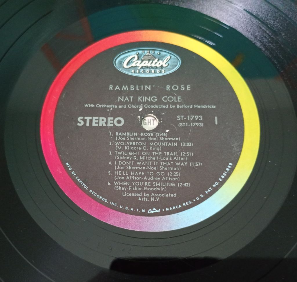 NAT KING COLE Ramblin' Rose LP VG/EX - фото фото фото 2