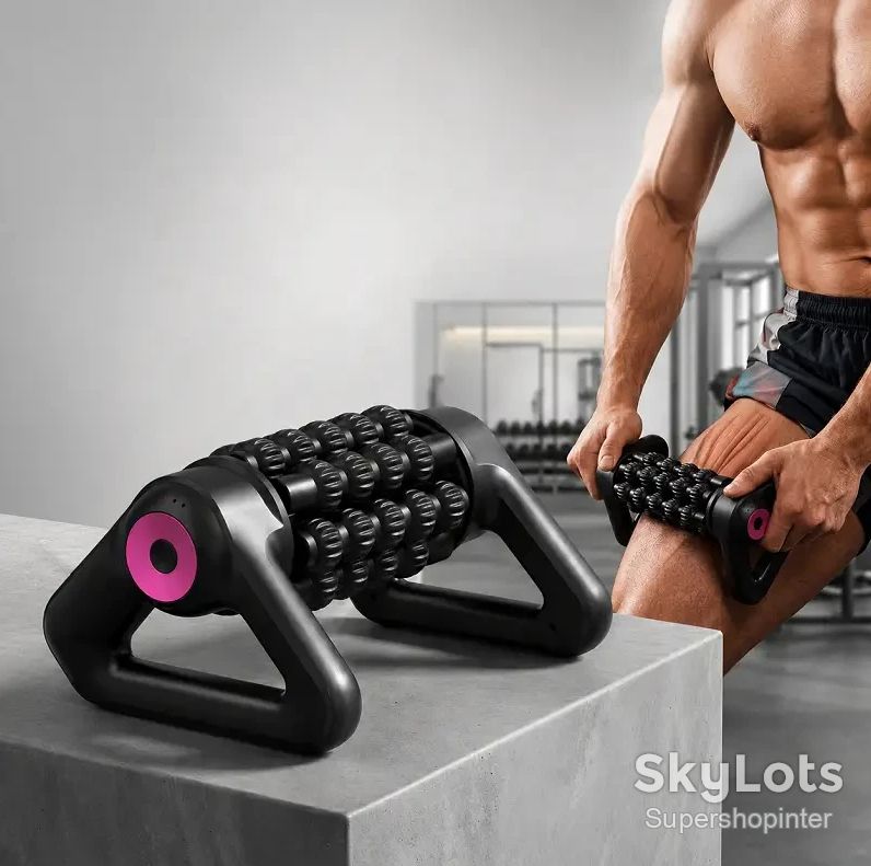 Роликовый массажер, USB, 1800мАч, SL-525, Черный / Антицеллюлитный массажер / Вибромассажер для тела / Массажный ролик - фото фото фото 4
