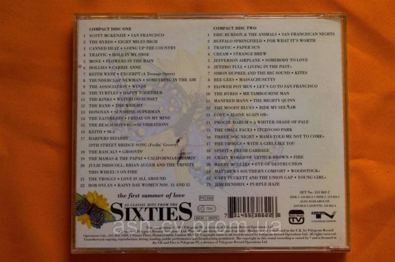 Музичний диск CD. THE FIRST SUMMER OF LOVE - SIXTIES (2cd) - фото фото фото 1