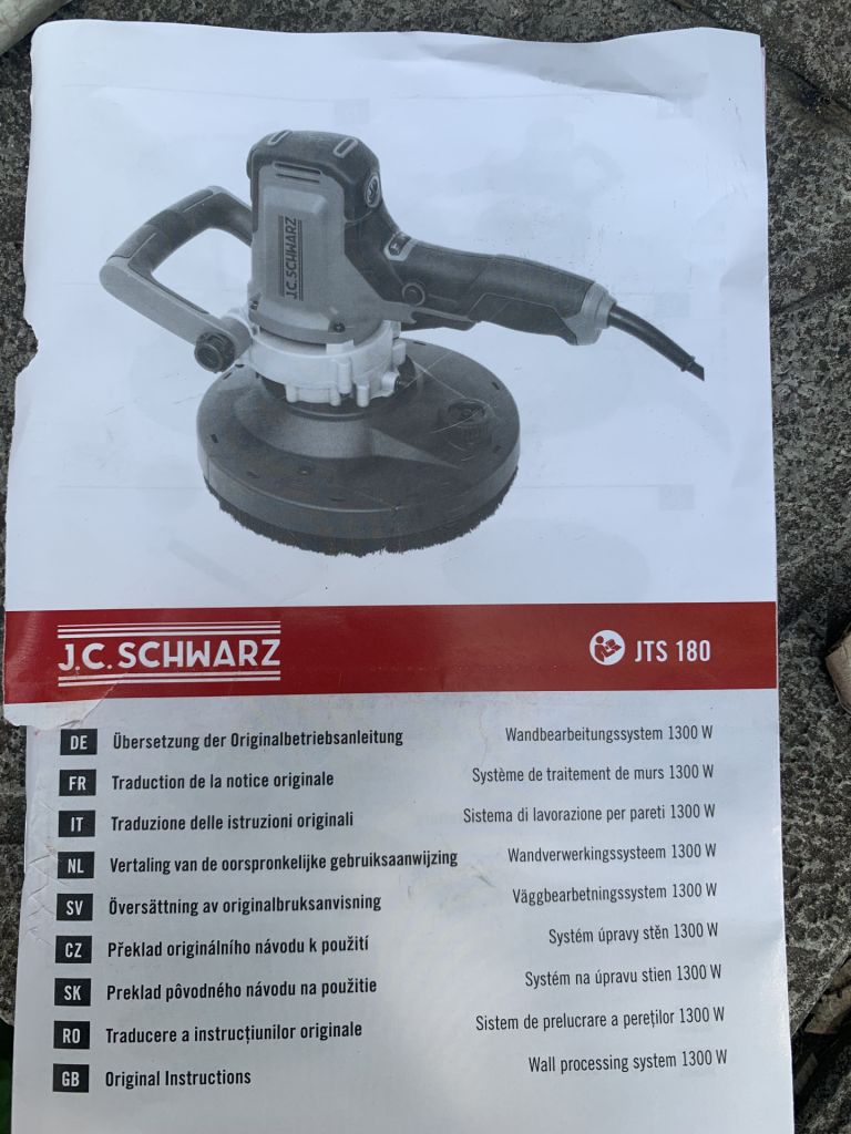 Мультишліфувальна машина для обробки стін JC Schwarz JTS 180  (Б клас) ( Einhell )-рабочая - фото фото фото 1