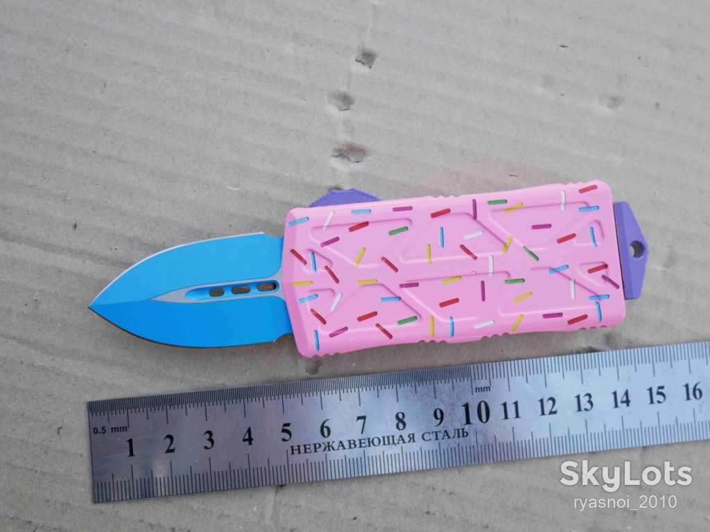Microtech Exocet Dagger, Donut Pink, D2, Replica, Автомат, Tactical, EDC - фото фото фото 1