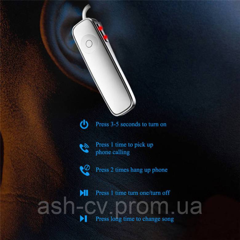Гарнітура, Bluetooth, White - фото фото фото 9