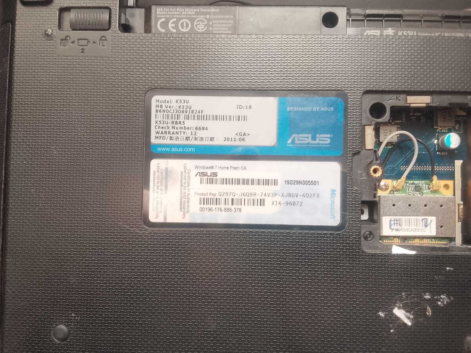 Ноутбук Asus K53U       (материнська плата) разборка - фото фото фото 2
