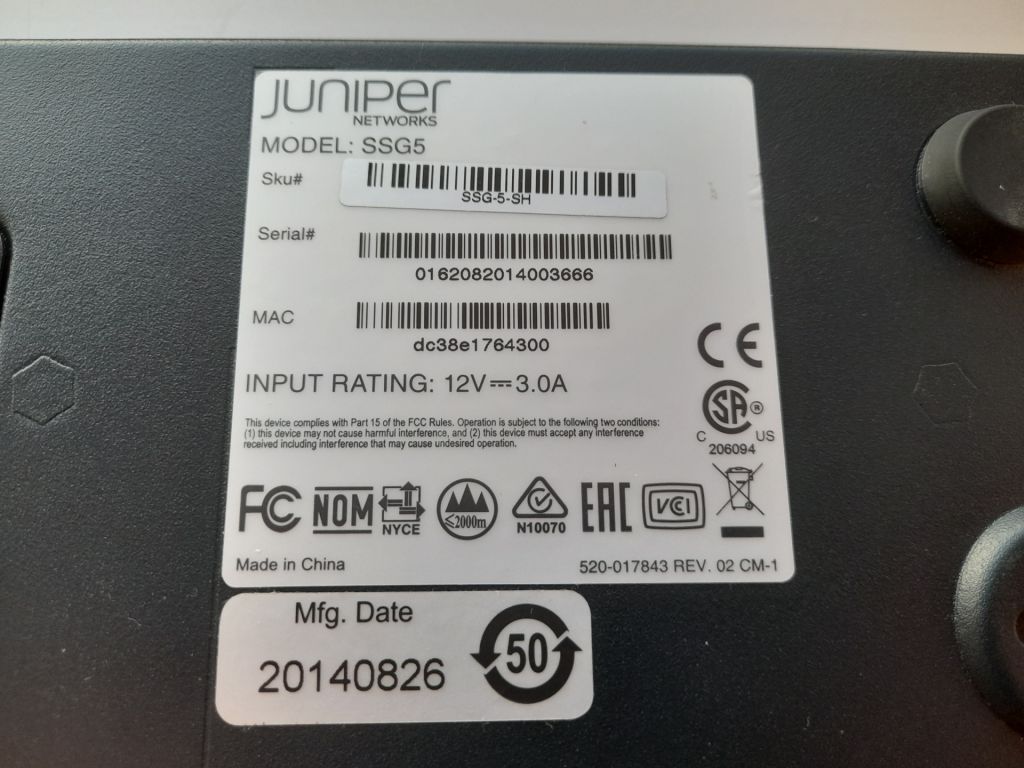 Juniper SSG-5 7xFE 100 Мбіт/с IPsec VPN IMIX - фото фото фото 1