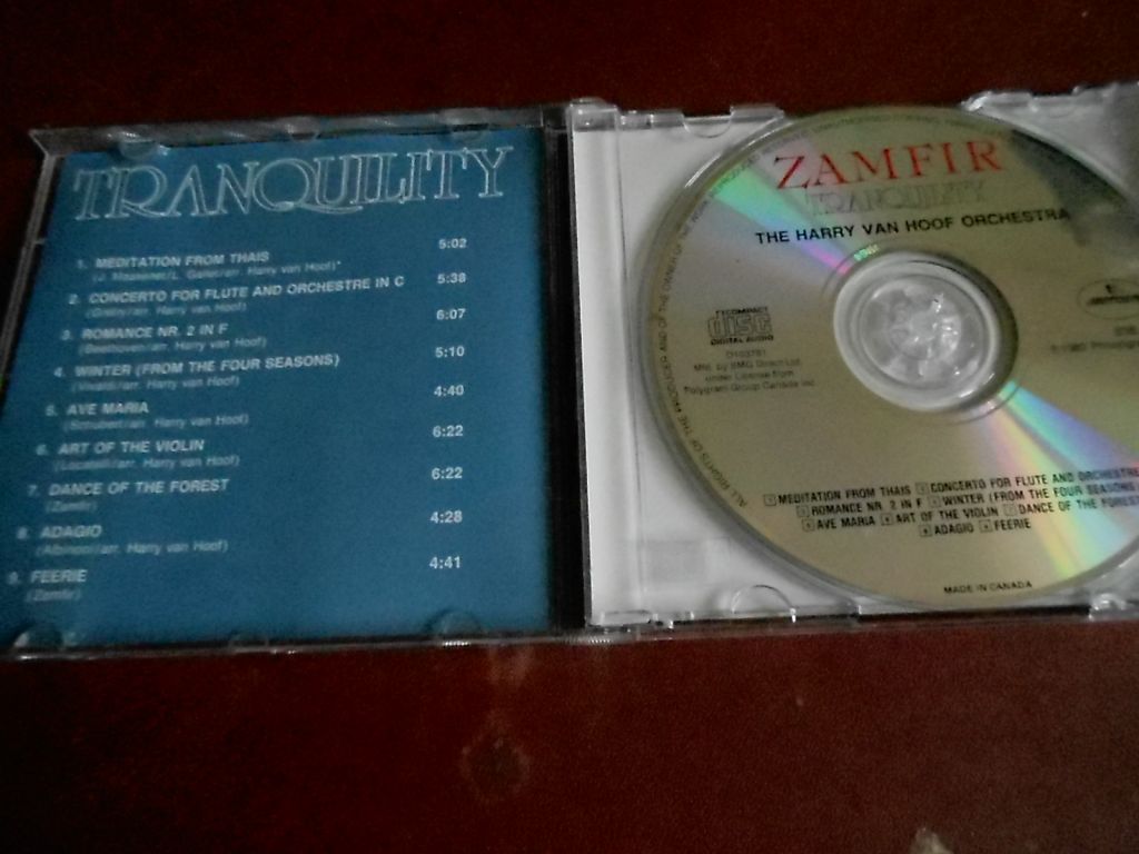 Zamfir Tranquility CD фирменный б/у - фото фото фото 2