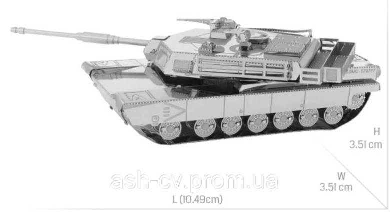 Металевий, 3D, конструктор, мозаїка, пазли, модель, Танк, Tank, M1, Abrams - фото фото фото 4