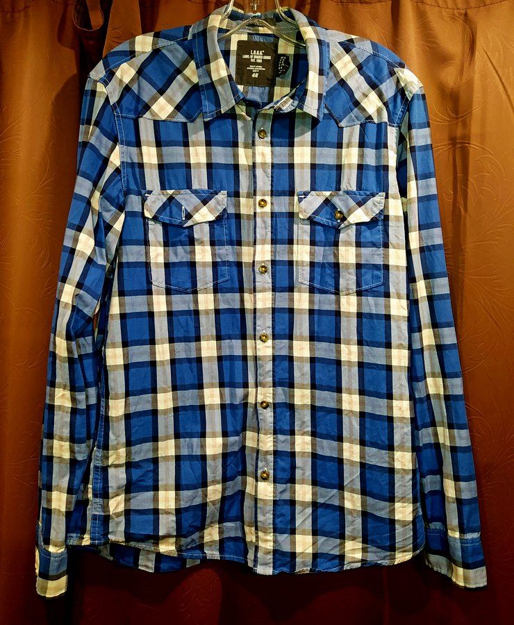 Рубашка мужская 50р. H&amp;M в клетку - фото фото фото 0