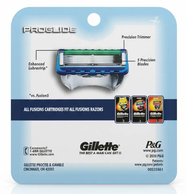Картриджи для бритья Gillette ProGlide 4 шт. (сменные лезвия/кассеты Жиллетт ПроГлайд) - фото фото фото 1