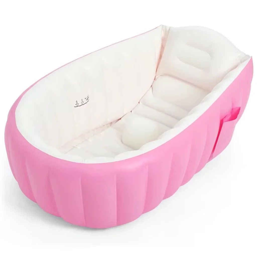 Дитяча Надувна ванна з насосом Intime Baby Bath Tub Рожевий - фото фото фото 5
