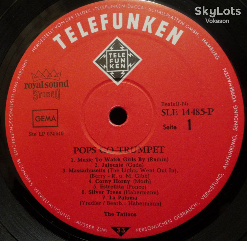 The Tattoos - Pops Go Trumpet NM-/VG+  глянец - фото фото фото 3