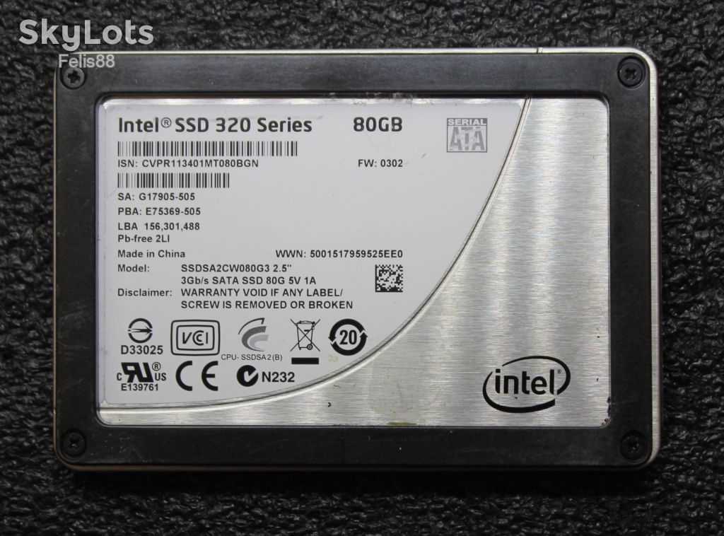 Накопитель SSD 2.5" 80GB - Intel SSDSA2CW080G3 - 70-83% - РАБОЧИЙ - фото фото фото 0