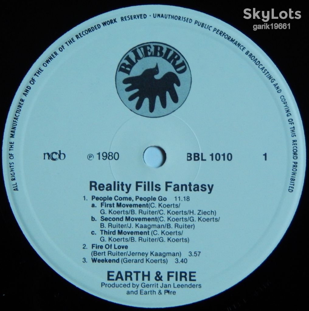 Earth &amp; Fire – Reality Fills Fantasy  (Bluebird – BBL 1010, Finland) EX+/EX+ - фото фото фото 2