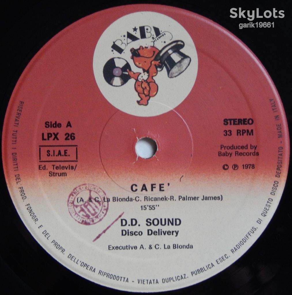 D.D. Sound – Cafe  (Baby Records – LPX 26, Italy) NM-/NM- - фото фото фото 3