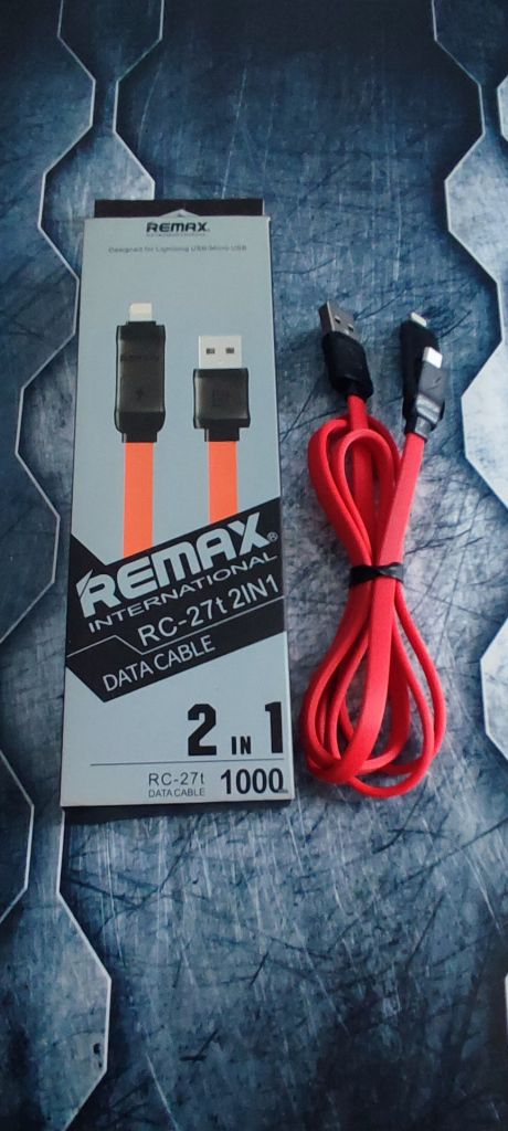 Кабель USB 2 В 1 iPhone и Micro USB "Remax RC-27T" - фото фото фото 0
