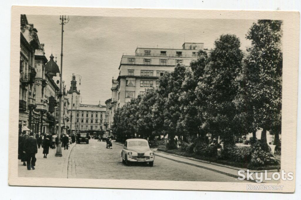 Поштівка Львів, проспект Т. Шевченка 1957 - фото фото фото 0