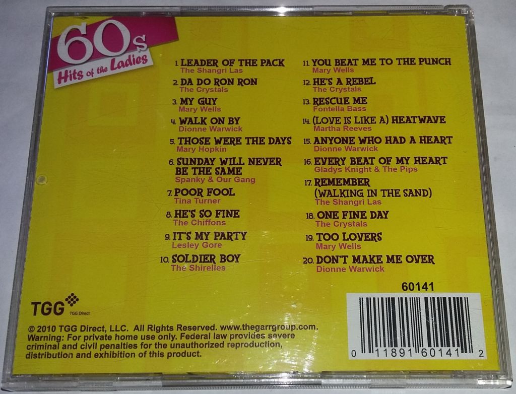 VARIOUS 60s Hits of the Ladies CD US - фото фото фото 2