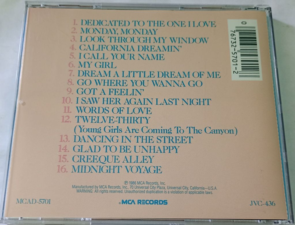THE MAMAS &amp; THE PAPAS 16 Of Their Greatest Hits CD US - фото фото фото 2