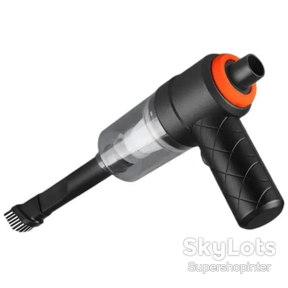 Автомобильный портативный беспроводной аккумуляторный пылесос 2 in1 Vacuum cleaner ЧЕРНЫЙ LY-597 - фото фото фото 3