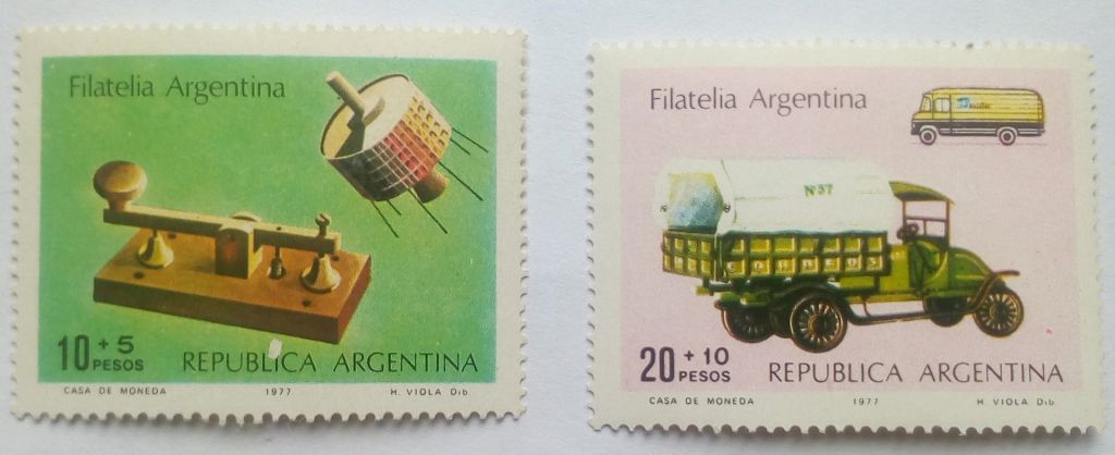 Аргентина 1977 День филателии, транспорт, MNH+MLH - фото фото фото 0
