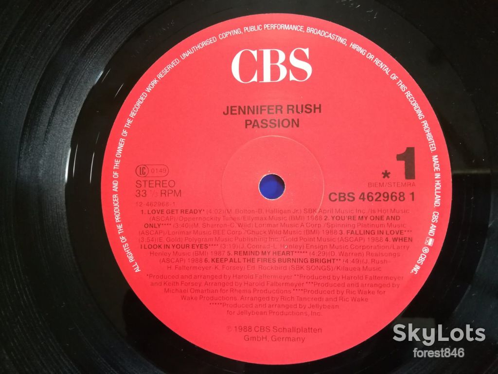Jennifer Rush-Passion  (глянс. конв.)-NM-, Німеччина  (&amp;41) - фото фото фото 2