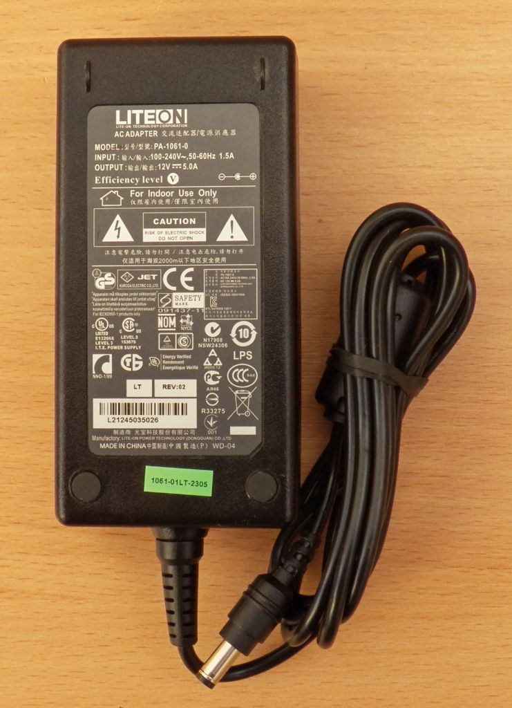 Блок живлення 12V 5A 60W AC/DC 5.5*2.5mm Lite-On NEW - фото фото фото 0