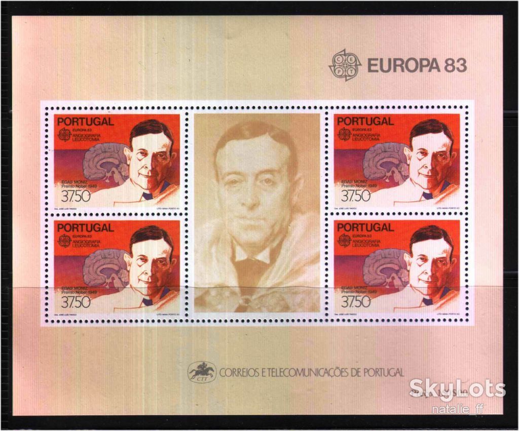 Португалия 1983 г MNH  - личности - блок - фото фото фото 0
