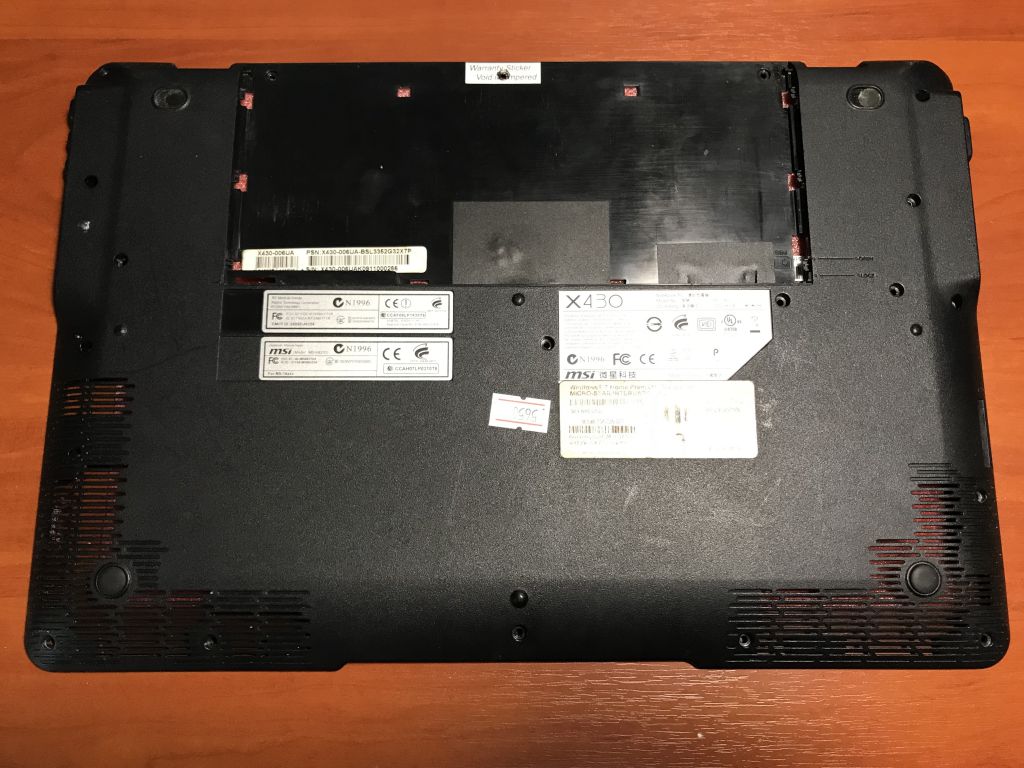 MSI X430 Низ корпуса (дно) - фото фото фото 0