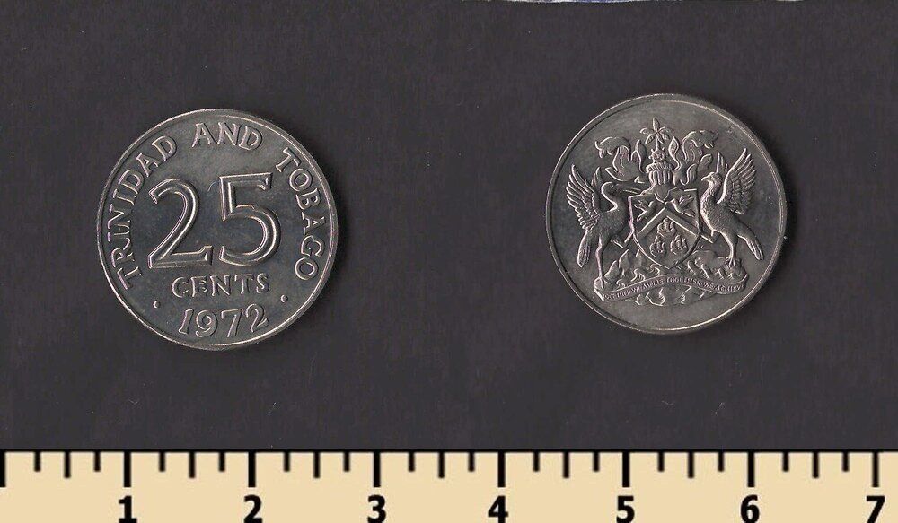Тринидад и Тобаго 25 центов 1972 - фото фото фото 0