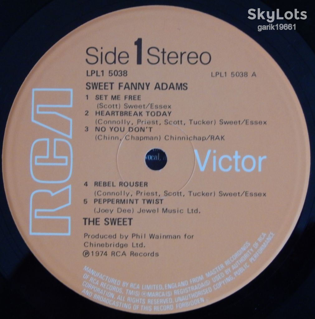 The Sweet – Sweet Fanny Adams  (RCA Victor – LPL1 5038, UK) EX/EX+ - фото фото фото 2