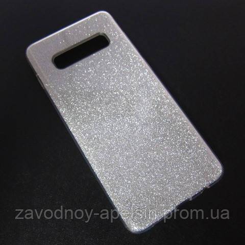 Samsung G975 S10 plus Чехол блестки Shining (серебро) - фото фото фото 0
