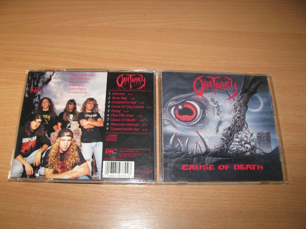 OBITUARY - Cause Of Death   (1990 Roadracer 1st press,USA) - фото фото фото 0