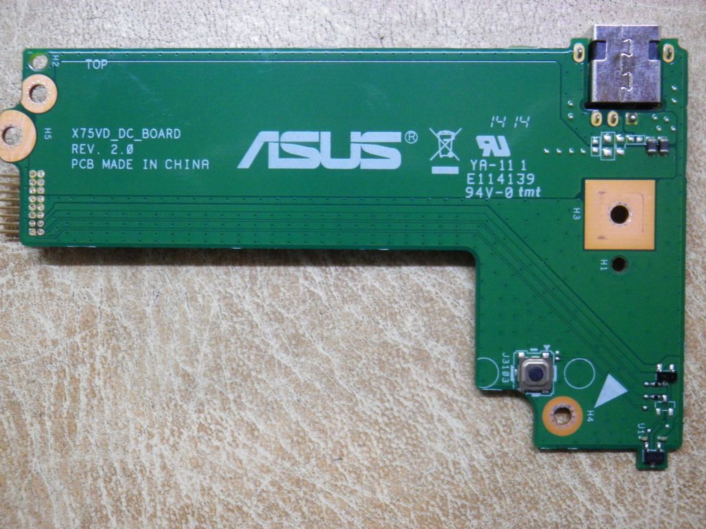Б/У  Роз'єм живлення  на ASUS F75A - фото фото фото 0