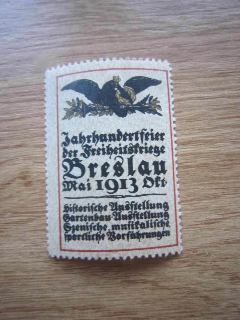 ВИНЬЕТКА. ГЕРМАНИЯ.  БРЕСЛАУ 1913 Г.  ВЫСТАВКА - фото фото фото 0