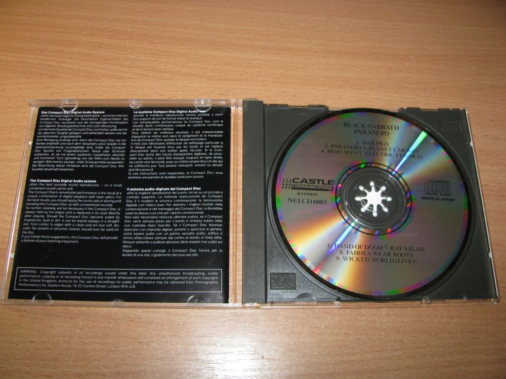 BLACK SABBATH - Paranoid  (1986 Castle 1st press, Japan) - фото фото фото 1
