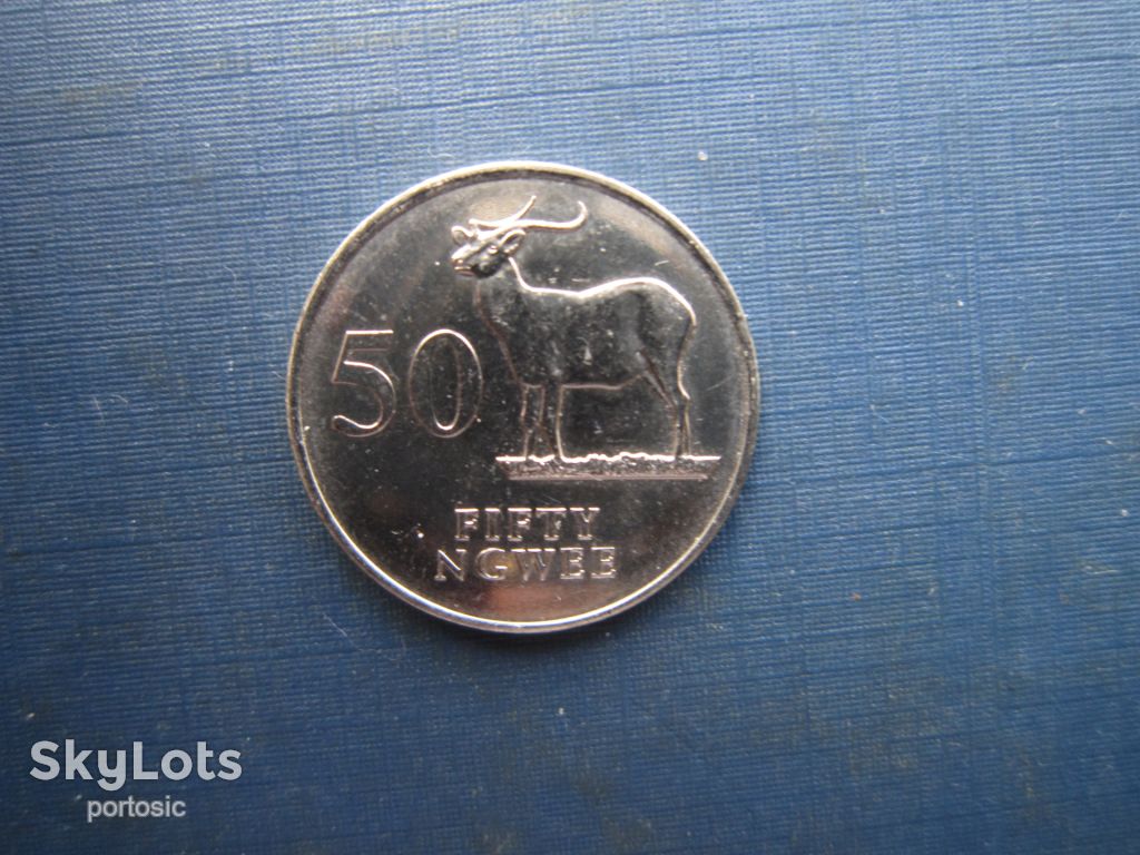 Монета 50 нгве Замбія 1992 фауна антилопа - фото фото фото 0