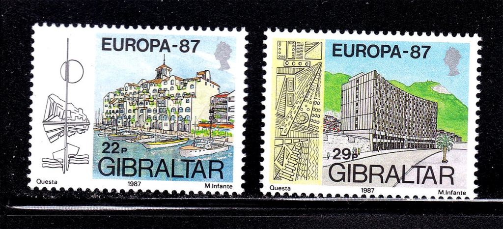 Гибралтар  1987 г  MNH - архитектура - СЕПТ / CEPT - фото фото фото 0