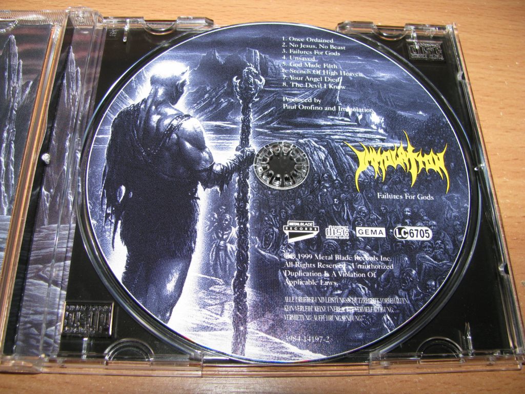 IMMOLATION - Failures For Gods  (1999 Metal Blade 1st press) - фото фото фото 2