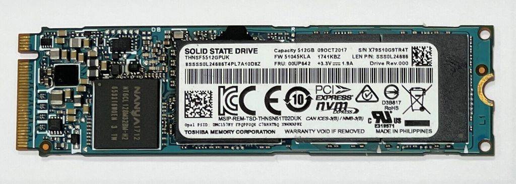 512Gb SSD Toshiba XG4 NVMe 3x4 M.2 2280 70% - фото фото фото 0