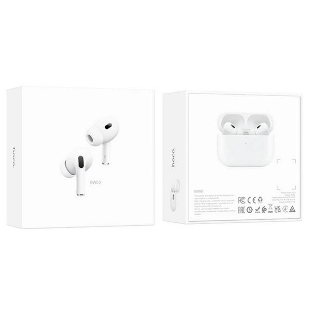 Навушники Bluetooth бездротові Hoco EW50 вакуумні з мікрофоном White - фото фото фото 5