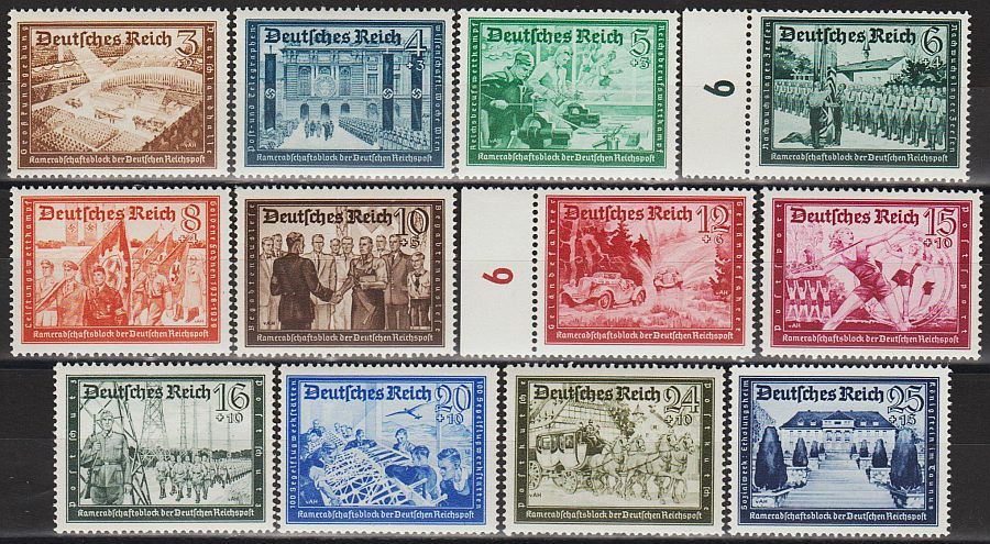 1939 - Рейх - Пошта Німеччини Mi.702-713  _85,0 € ** - фото фото фото 0