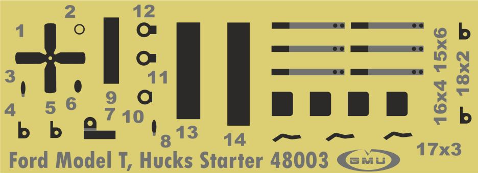 GMU 48003 Ford Model T, Hucks Starter, 1/48 - фото фото фото 3